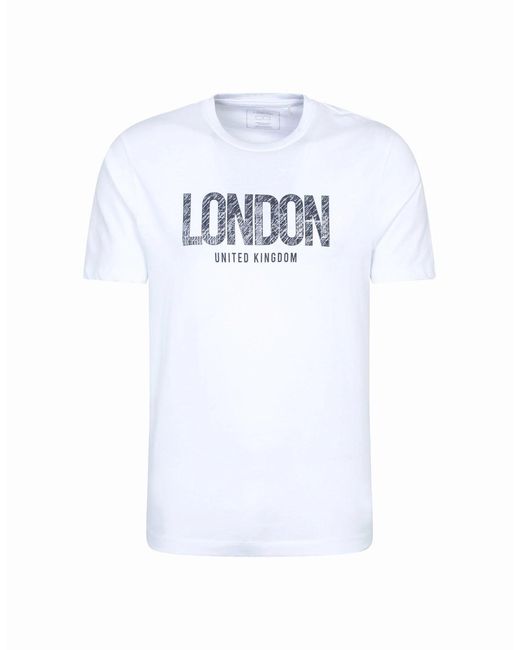 Mountain Warehouse White London Short-Sleeved T-Shirt for men