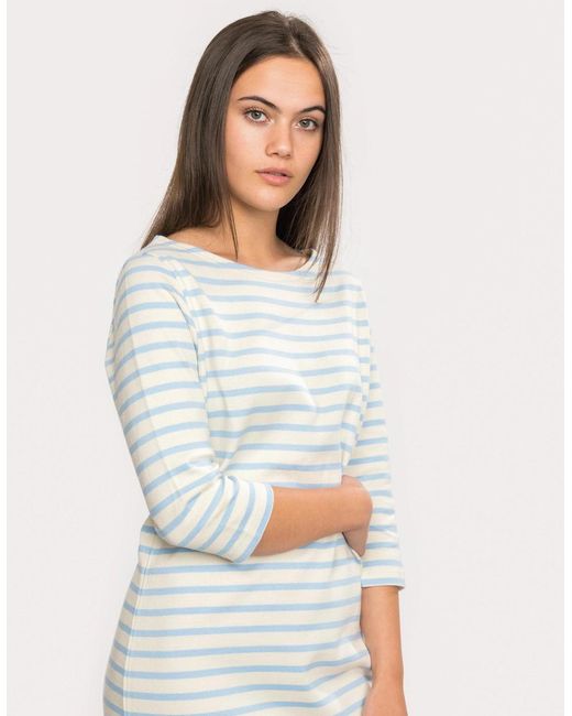Armor Lux White Armour Lux Casual Striped T-Shirt Dress
