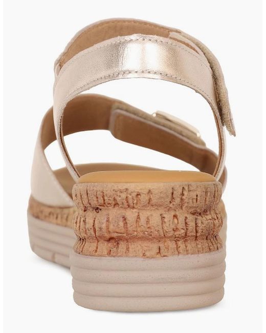 Gabor Brown Shout Wedge Heel Sandals