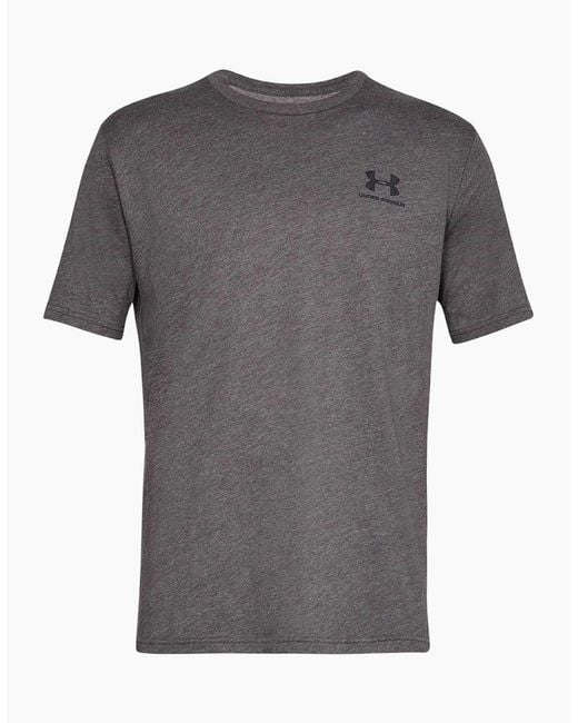 Under Armour Gray Sportstyle Chest Logo T-Shirt for men