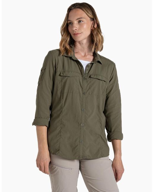 Craghoppers Green Ladies Adventure Iii Nosilife Long-Sleeved Shirt
