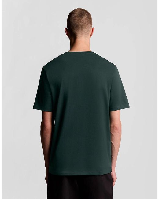 Lyle & Scott Green Cotton Crew Neck T-Shirt for men