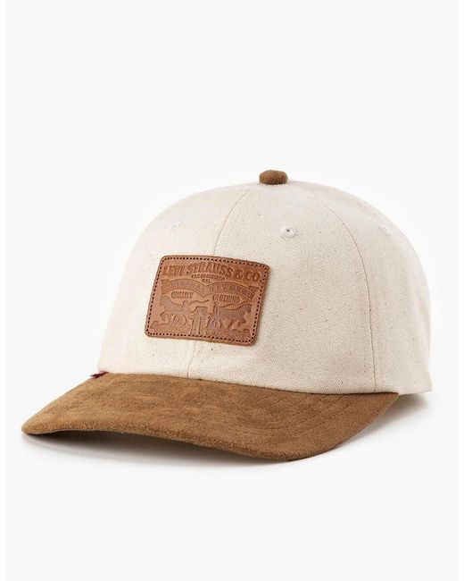 Levi's White Levi's Relaxed Curved Brim Dad Cap for men