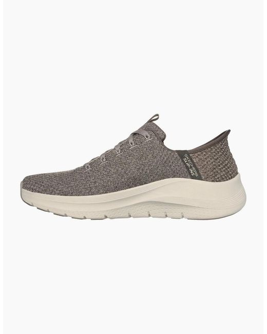 Skechers Gray Arch Fit 2.0 Look Ahead 232462-Tpe Taupe Lace Up Shoes for men