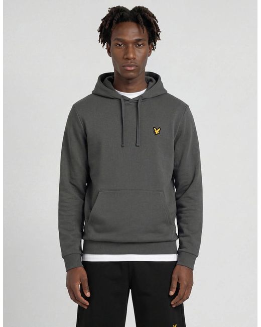 Lyle & Scott Gray Sports Loopback Cotton Hoodie for men
