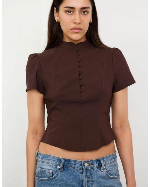 no emotions Brown The Elsa Top
