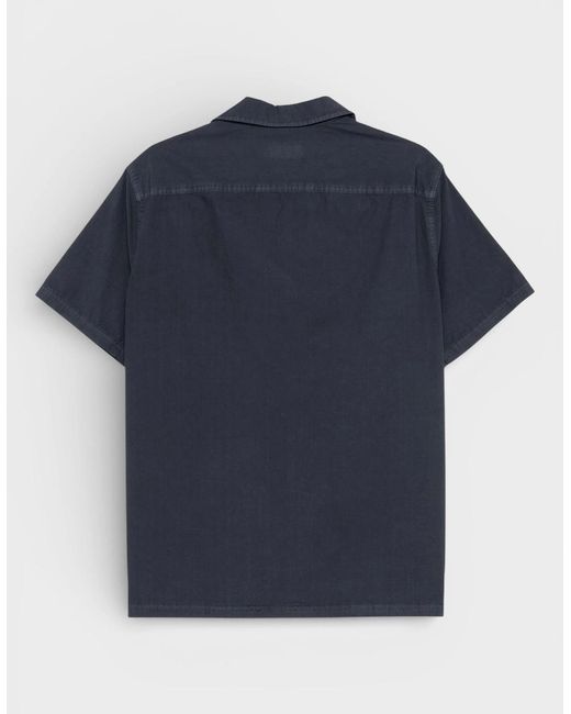 Barbour Blue International Kenneth Garment Dye Short Sleeve Shirt for men