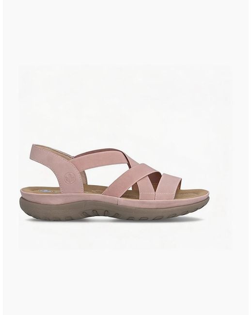 Rieker Pink 64857 Ankle Strap Sandals Rose