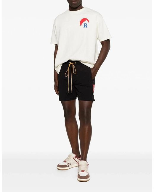 Rhude Black Moonlight Logo Shorts for men