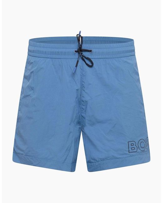 Boss Blue Swordfish Regular Fit Swim Trunk for men