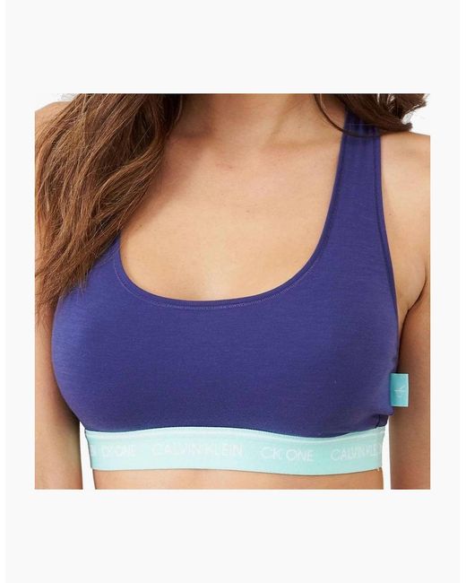 Calvin Klein Blue Ck One Recycled Bottles Bralette, Whale