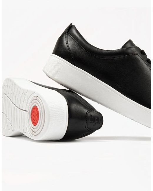 Fitflop Black Rally Leather Trainers