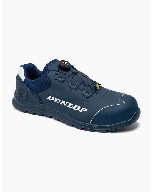 Dunlop Blue Matt Microfiber Safety Trainers for men