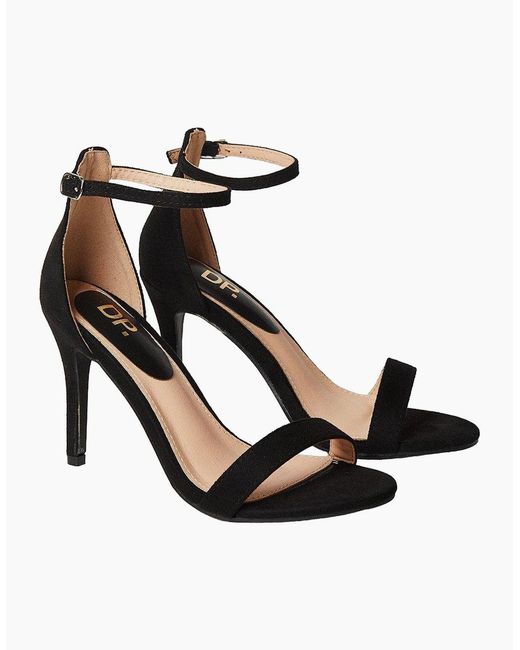 Dorothy Perkins Black Ladies Tyla Wide Stiletto Heel Sandals