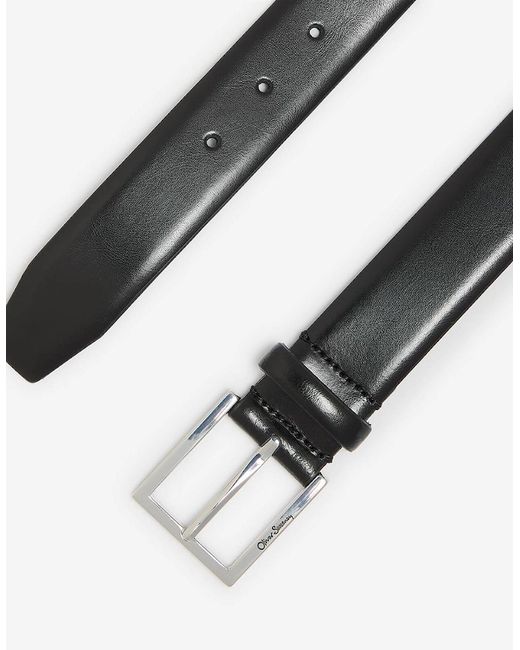 Oliver Sweeney Black Calf Leather Belt for men
