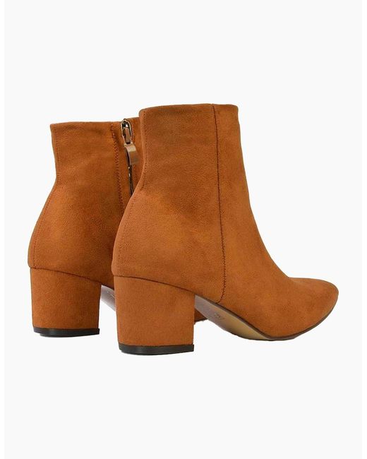 XY London Brown Ladies Ayda Pointed Ankle Boots