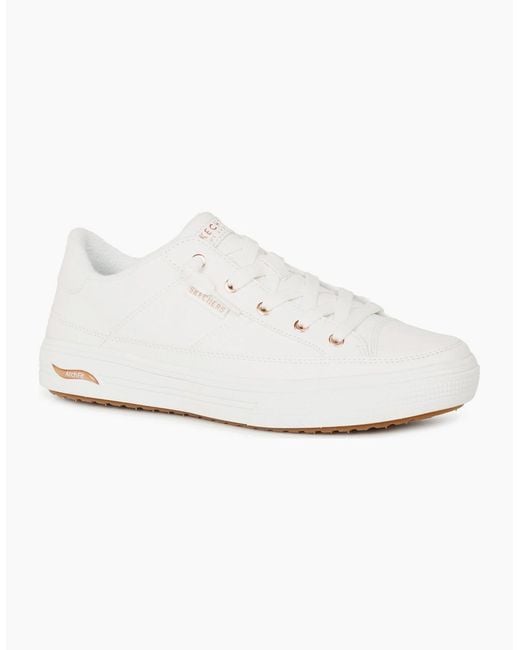 Skechers White Arch Fit Arcade Trainers