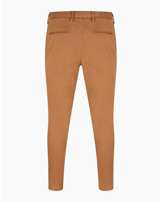 Boss Brown Kaito3 D Solid Patterned Slim Chinos for men