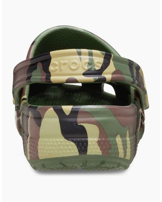 CROCSTM Green Classic Camouflage Clogs for men