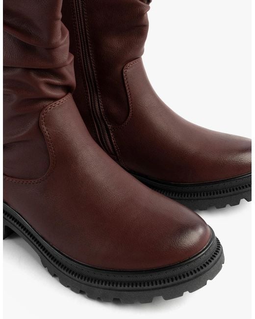 Heavenly Feet Brown Gretel Boots Burgundy