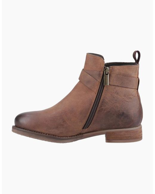 Hush Puppies Brown Elise Buckle Boots