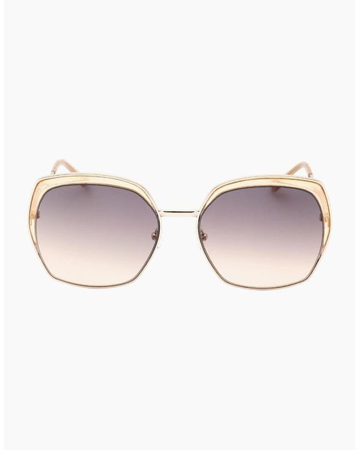 Guess Pink Octagonal Sunglasses