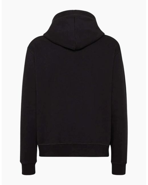 DSquared² Black Maple Leaf Patch Logo Cool Fit Hoodie for men