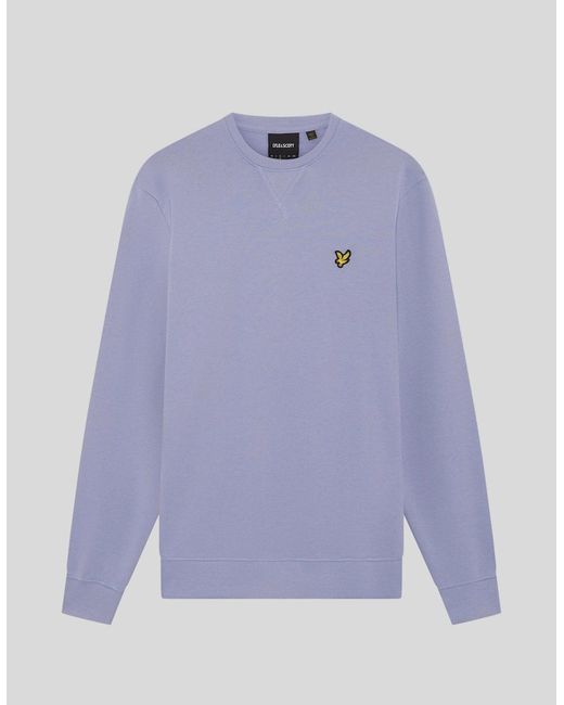 Lyle & Scott Purple Cotton Crew Neck Sweatshirt for men