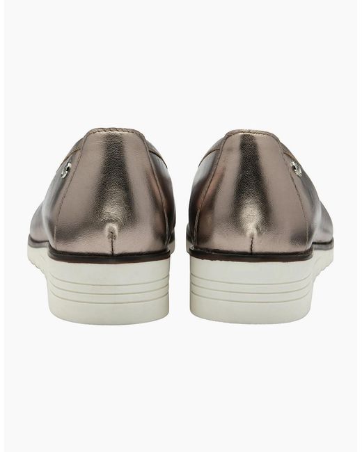 Lotus White Fernanda Low Wedge Ballerina Pumps