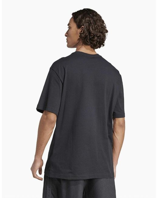 Adidas Originals Black Wordmark Crew Neck Short Sleeve Competition T-Shirt for men