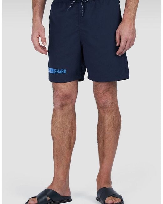 Paul & Shark Blue Swim Shorts With Print for men