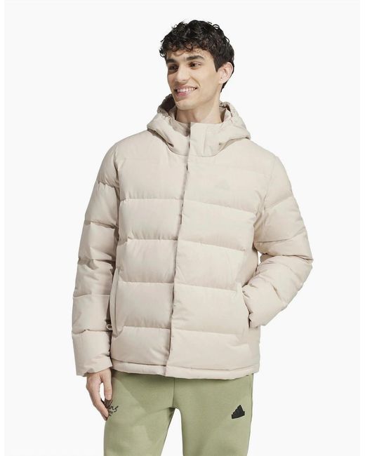 Adidas Natural Helionic Hooded Down Jacket for men