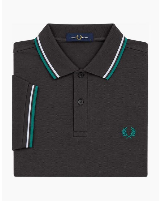 Fred Perry Black Twin Tipped Polo Shirt Anchor/Light Ice/Sport for men