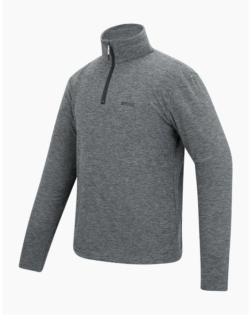 Regatta Gray Thompson Marl Half Zip Fleece Jacket for men