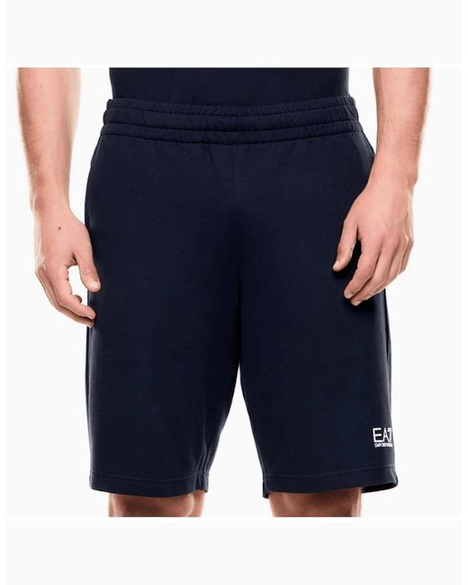 EA7 Blue Core Id/ Cotton Shorts for men