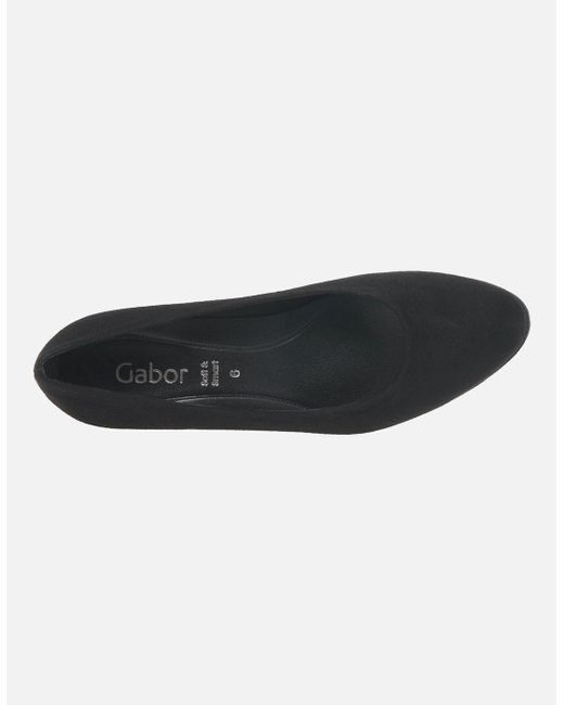 Gabor Black Splendid High Heel Court Shoes