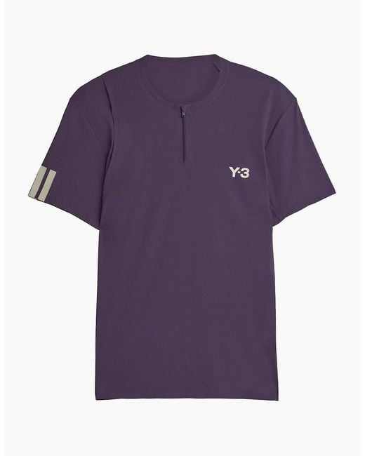 Y-3 Purple Tennis Pro Freelift Zip T-Shirt for men