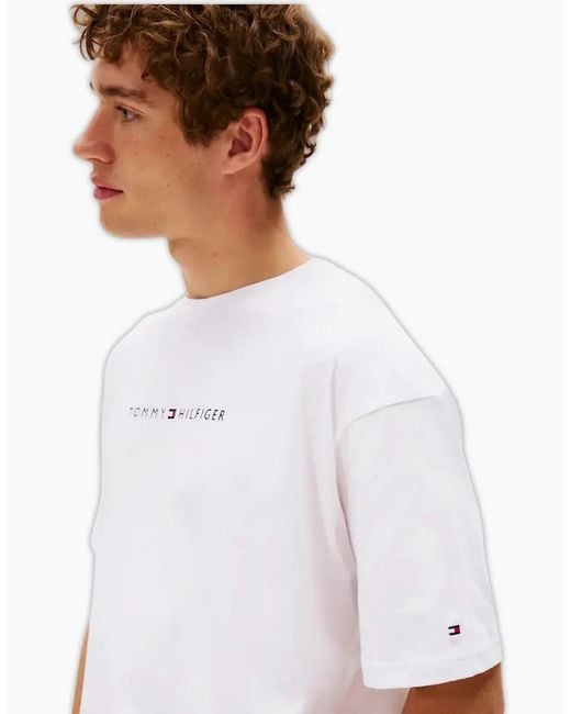 Tommy Hilfiger White Th Original T-Shirt, Optic for men