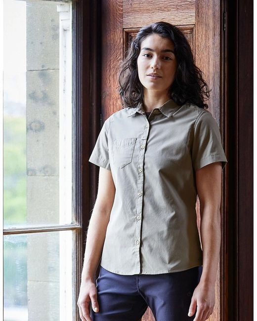 Craghoppers Green Ladies Expert Kiwi Short-Sleeved Shirt