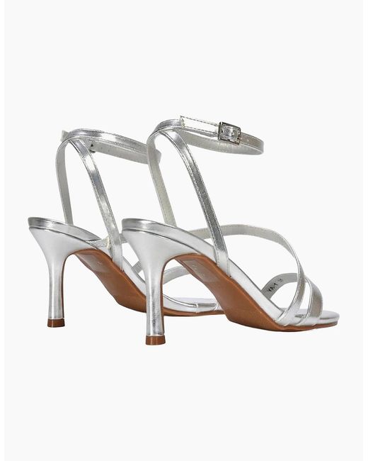 XY London Ladies Sherry Metallic Strappy Stiletto Heel Sandals