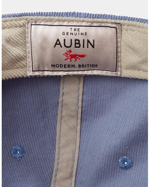 aubi Blue Dearne Cord Cap for men