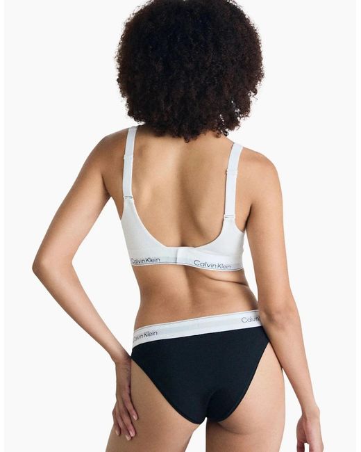Calvin Klein Black Icon Cotton Modal High Leg Tanga Brief