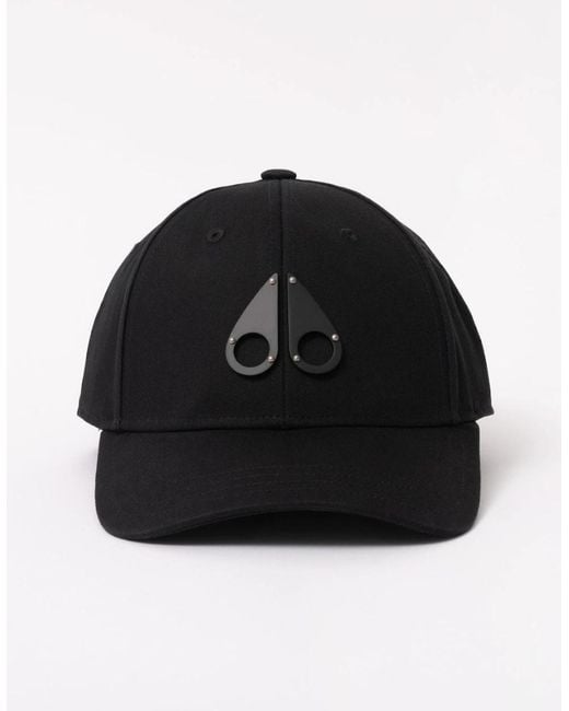 Moose Knuckles Black Front Logo Icon Cap
