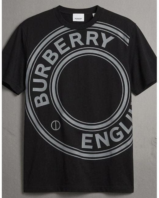 Burberry Black Graphic Print T Shirt for men
