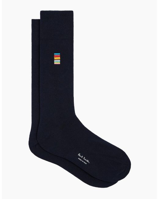 Paul Smith Blue Alfie Signature Embroidered Socks S1-26 47 for men