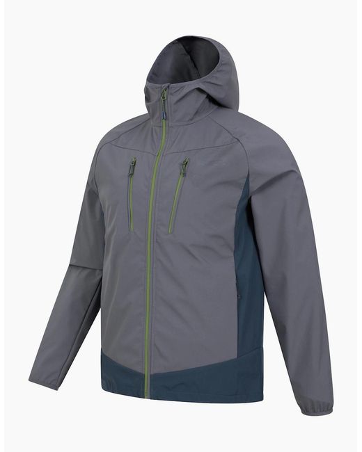 Mountain Warehouse Blue Ambit Lightweight Soft Shell Jacket for men