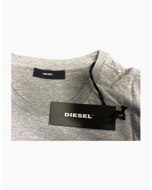 DIESEL Green T Sily T Shirts Crew Neck Short Sleeves Slim Fit Casual Tops