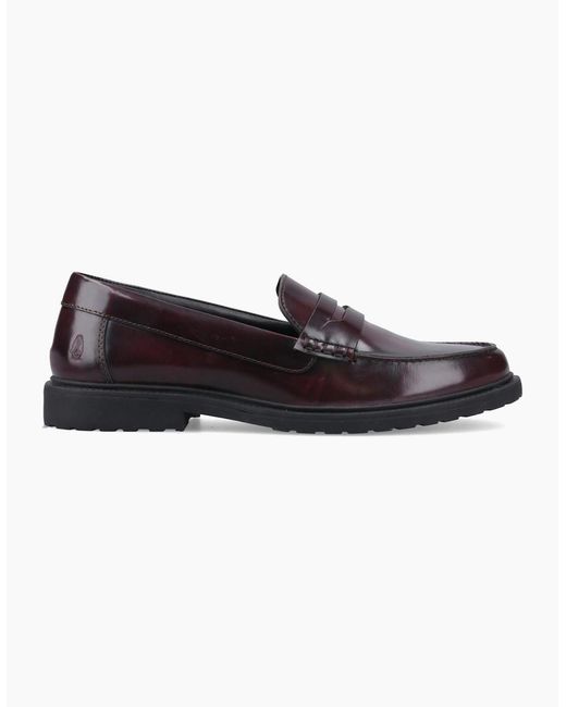 Hush Puppies Purple Verity Slip On Leather Plum Loafers