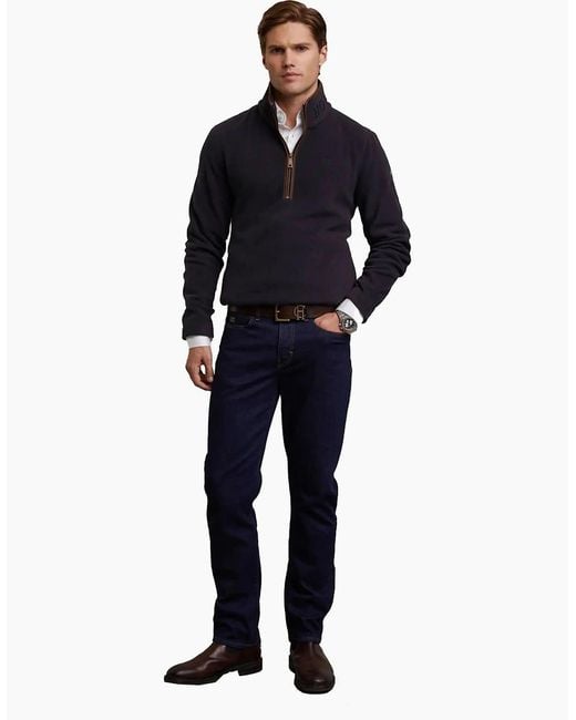 Holland Cooper Blue Country Fleece Jacket Ink for men