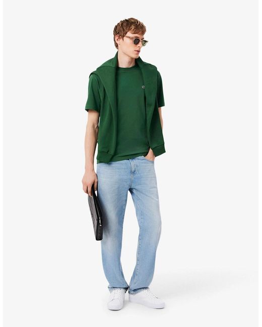 Lacoste Green Classic Fit Cotton Jersey T-Shirt for men